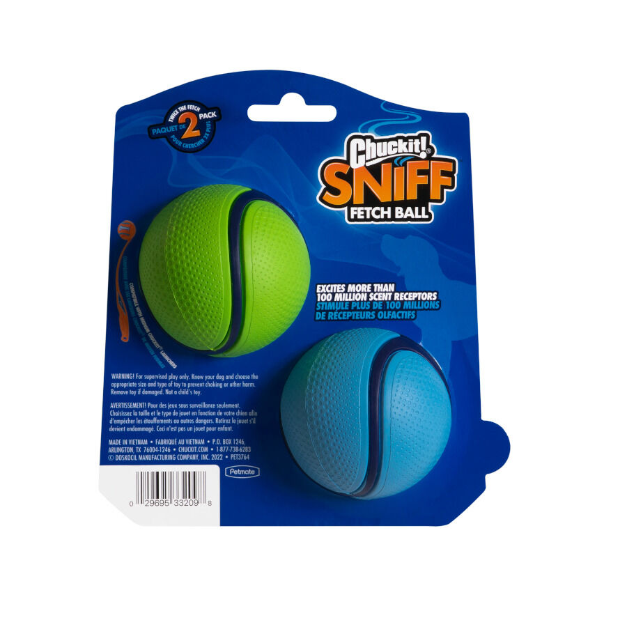 Chuckit! Sniff Fetch Bolas com sabor a amendoim e bacon para c&atilde;es &ndash; Pack 2, , large Imagem n&uacute;mero 3